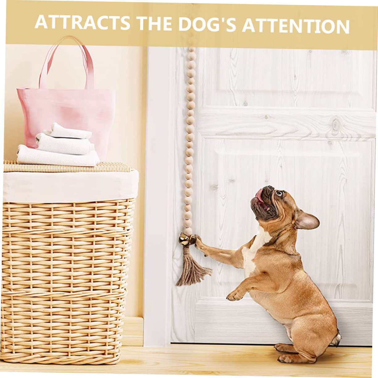 SUPVOX 2-Pack Dog Doorbells Pet Training Bells for Puppies Wear-Resistant Pet Supplies Indoor Hanging Dog Doorbell