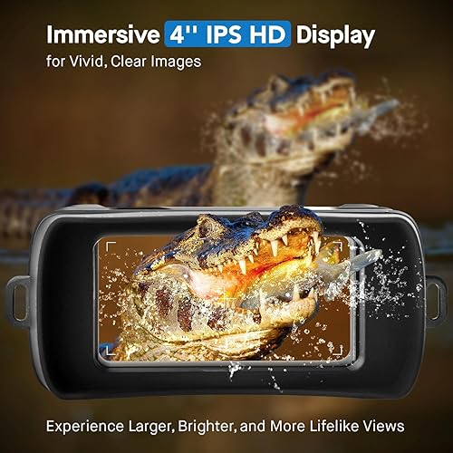 Miniatura 5 de GTHUNDER Night Vision Goggles Binoculars with Remote Monitor on App Crystal Clear 4K UHD Video & 52MP Full Color Photos on 4" HD Screen 10X Zoom