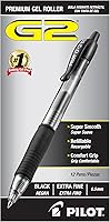 Pilot G2 Premium Gel Pens, Extra Fine 0.5mm Black Ink, 12-Pack - Smooth Writing for School, Journaling & Office