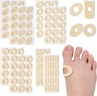 120 Pcs Corn Pads, Scettar Self Adhesive Callus Pads, Soft Corn Cushions, Bunion Plasters for Foot Toe Callus Anti Friction Reduce Foot and Heel Pain (4 Models)