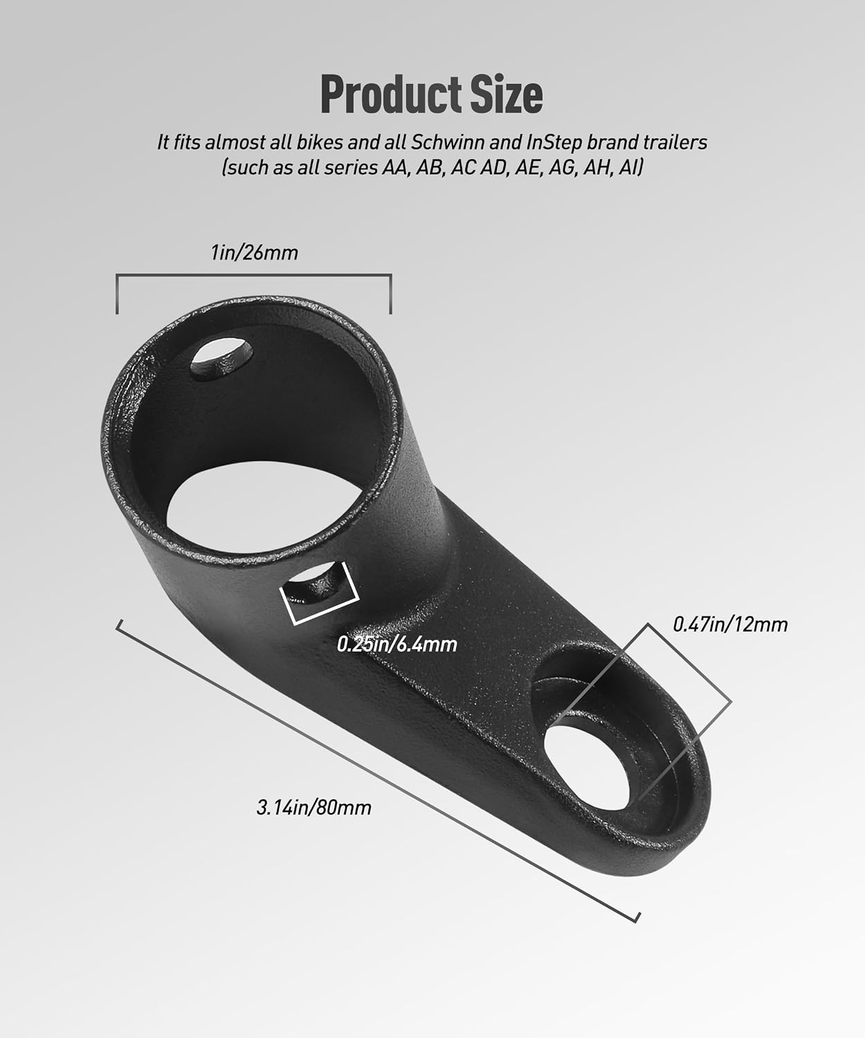 Bike Trailer Hitch,Car Accessories Heavy-Duty Resists-rain Bike Trailer Hitch Coupler Attachment for Cargo Trailers,Automotive Replacement,Compatible with All Series AA,AB,AC,AD,AE,AG,AH,AI