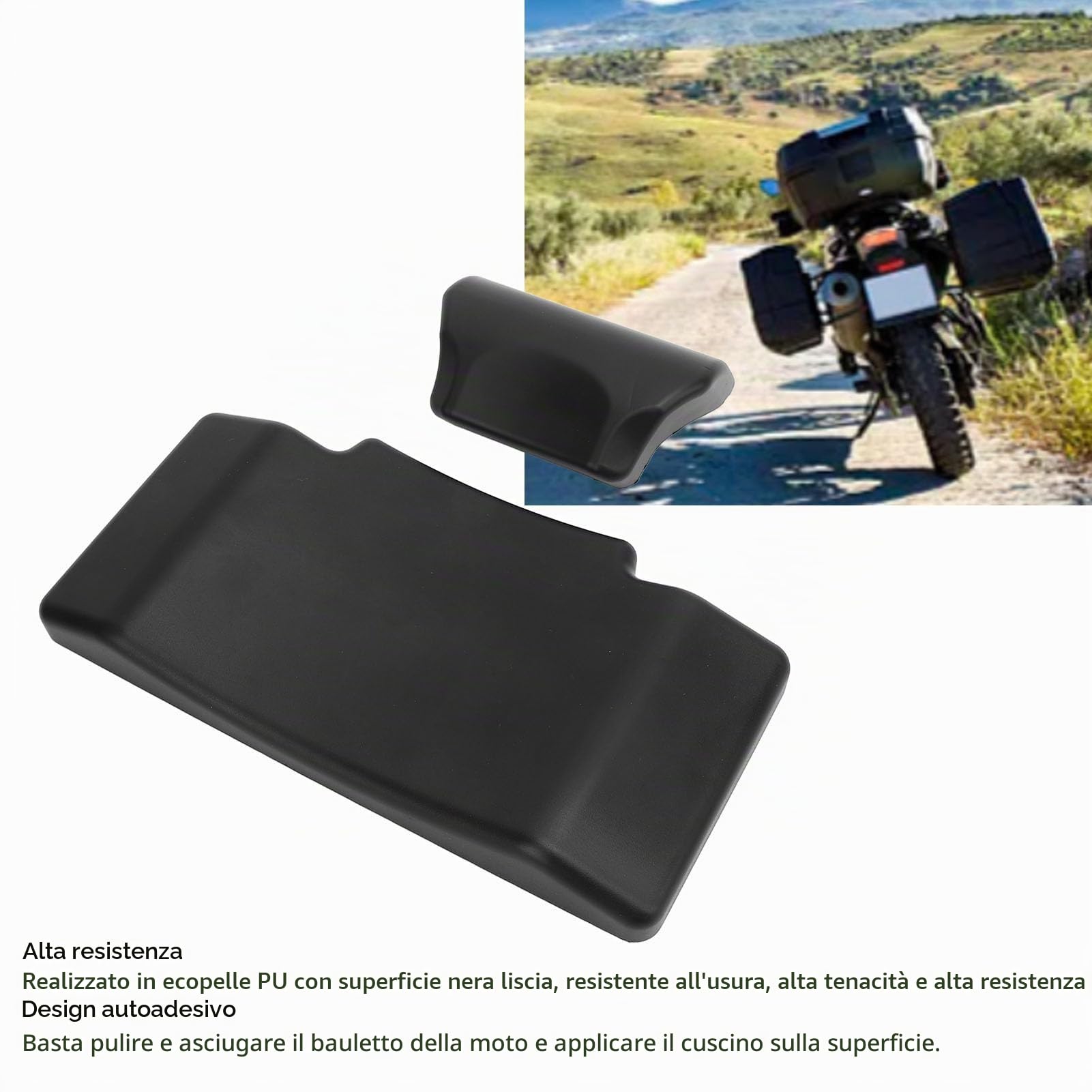 Cuscino per Bauletto Posteriore Moto, Schienale Universale in Pelle PU per Passeggero, Comodo per Bauletto Posteriore 36L o 45L