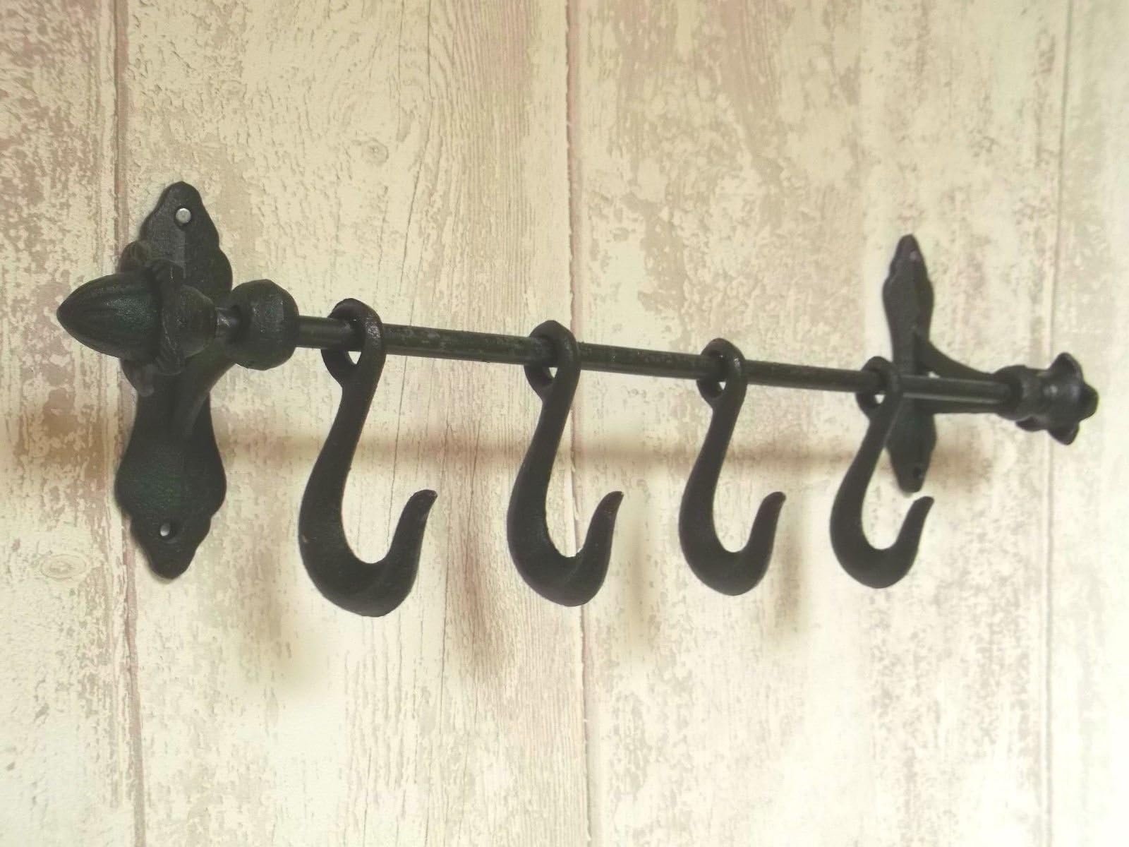 Vintage Style Cast Iron Kitchen Wall Hooks Saucepan Utensil Hanger Pan Hook Rack