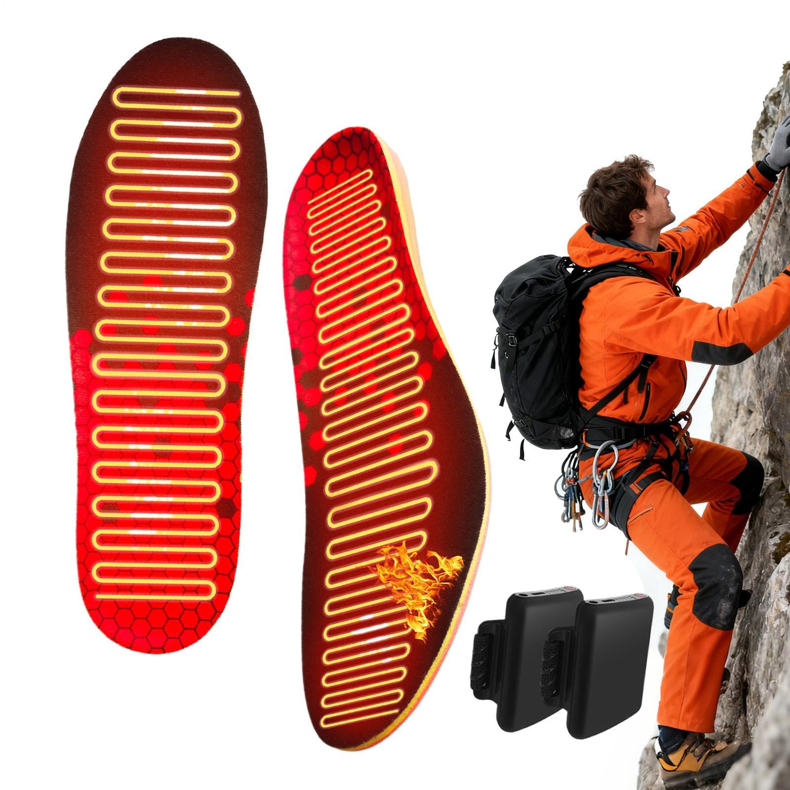 Semelles Chauffantes, Répartition Uniforme De La Chaleur, 1 Ensemble, Chauffe-pieds Rechargeables, Coussinets Chauffants De Camping, Chaleur Longue Durée, Idéales Pour Le Ski, Le Camping Ou La Randonn