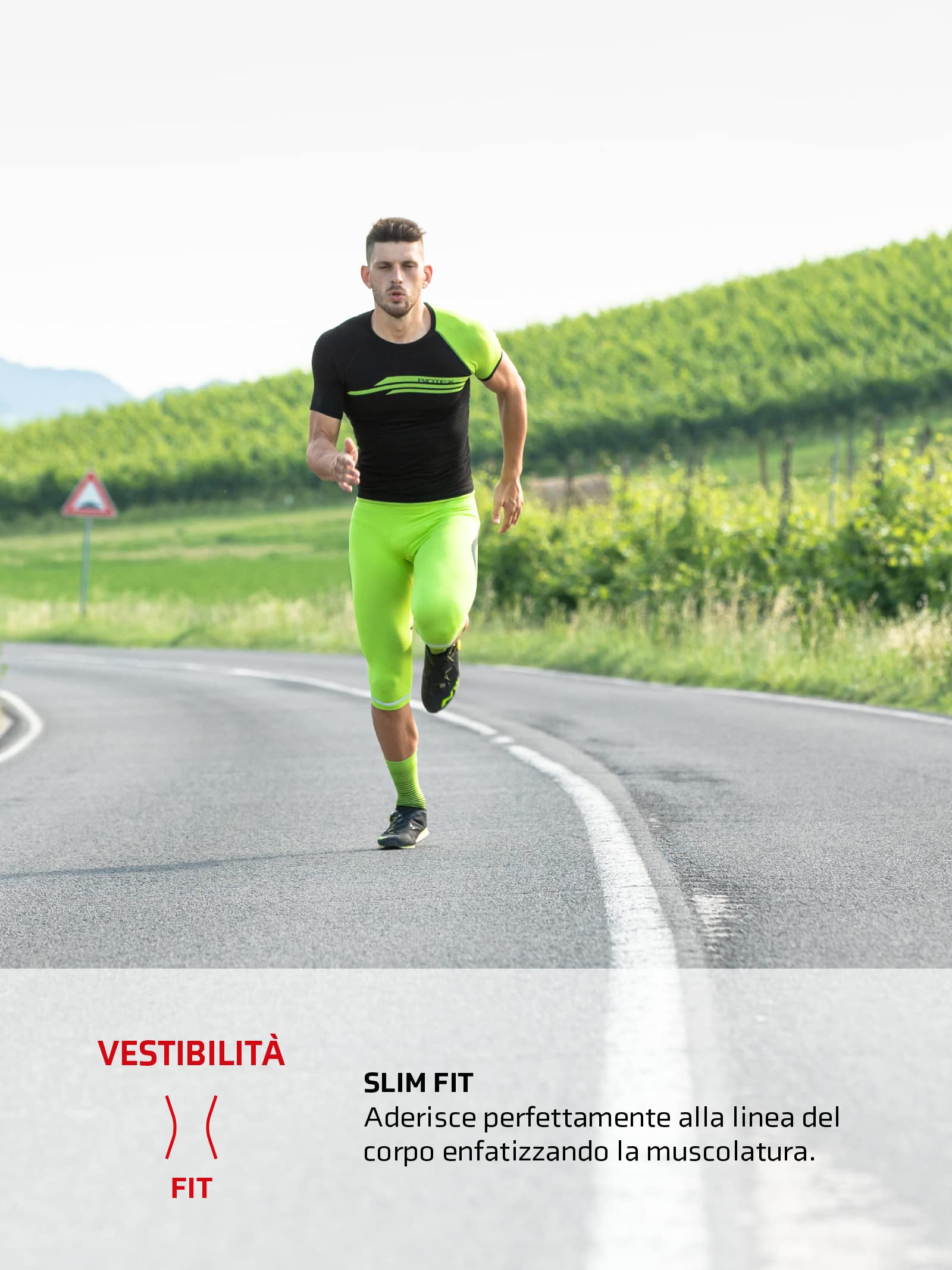 BIOTEX T-Shirt Impact Traspirante da Uomo per Ciclismo e Running, Intimo Tecnico Sportivo Ideale per L'Estate e per l'inverno