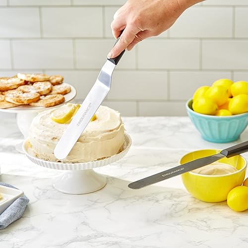 Miniatura 3 de RSVP International Endurance - Juego de espátulas rectas y compensadas para hornear, hoja de acero inoxidable, apto para lavavajillas, suministros