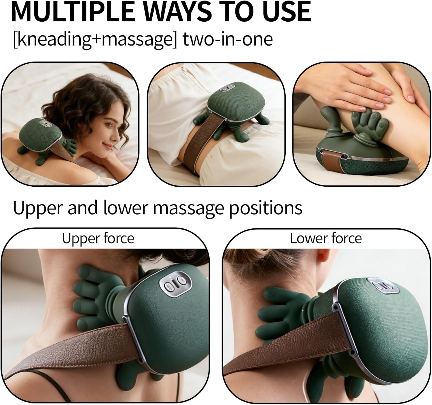 Shoulder Hand Neck Massager Fingers with Heat Simulated,4D Wireless Neck Shoulder Massager,Bionic Heated Massager,Bionic Hands Deep Tissue Massage for Body Daily Relief,Gifts for Men Women