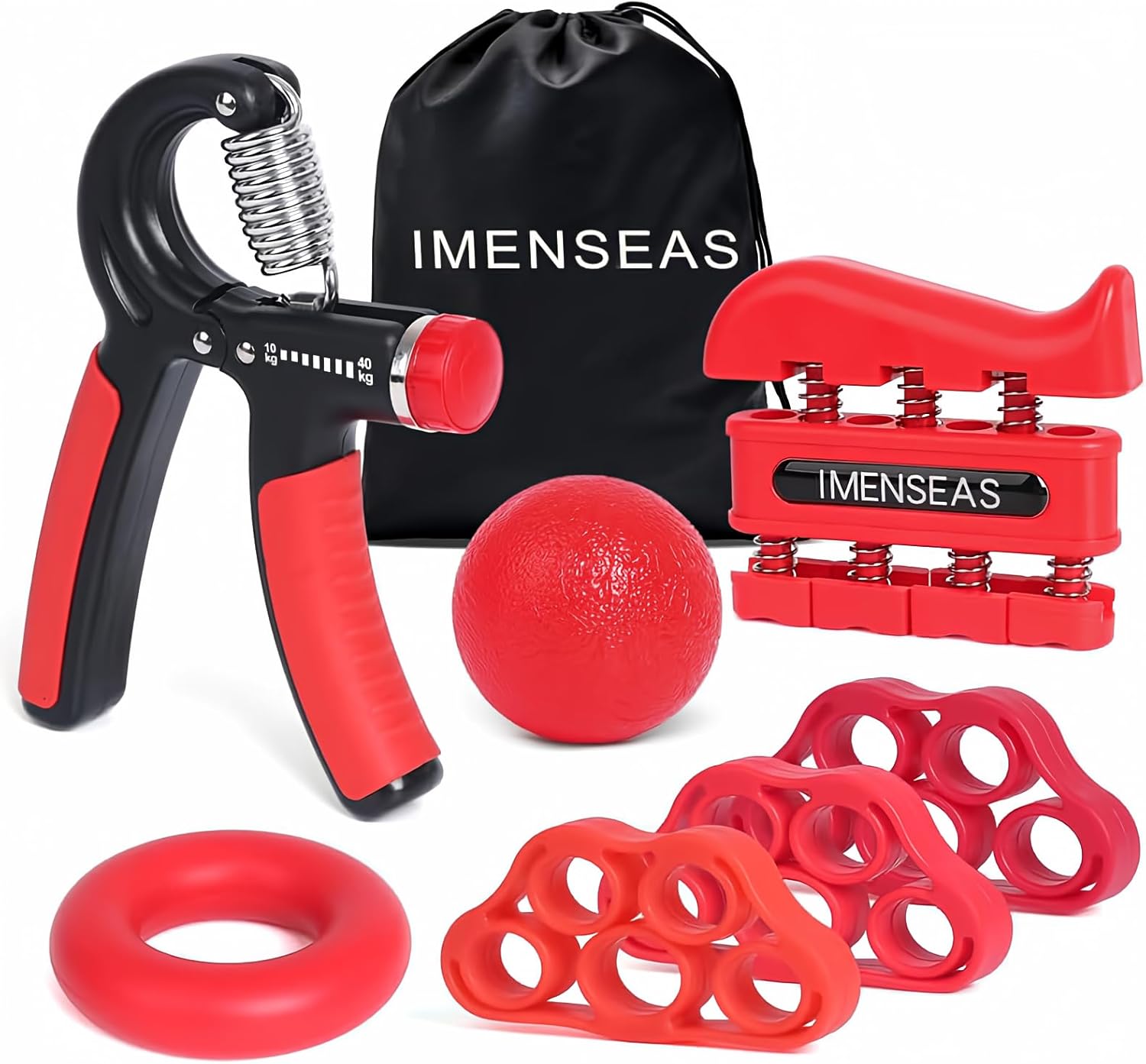 Empuñadura IMENSEAS, paquete de 7, pinzas ajustables, bandas