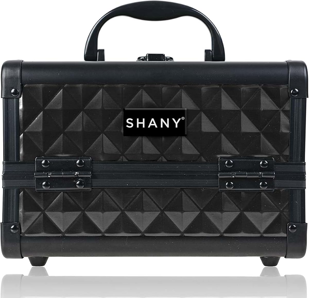 SHANY Chic Makeup Train Case Cosmetic Box Portable Makeup Case Cosmetics Beauty Organizer Jewelry storage with Locks, Multi trays Makeup Storage Box with Makeup Mirror - Twilight