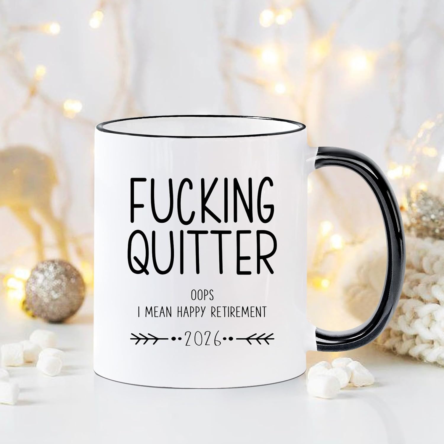 Funny Retirement Gifts for Men & Women - Quitter Coffee Mug,Quitter I Mean Retired Gift for Boss, Coworker, Friend | Birthday Christmas Office Party Gift for Men & Women -46 - Image 3