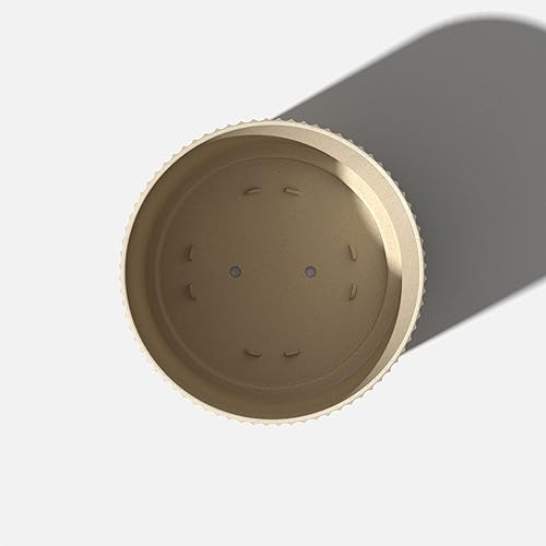 Miniatura 7 de Veradek Macetas redondas Demi para uso en interiores y exteriores, hechas de mezcla de plástico y concreto con agujeros de drenaje, perfectas para