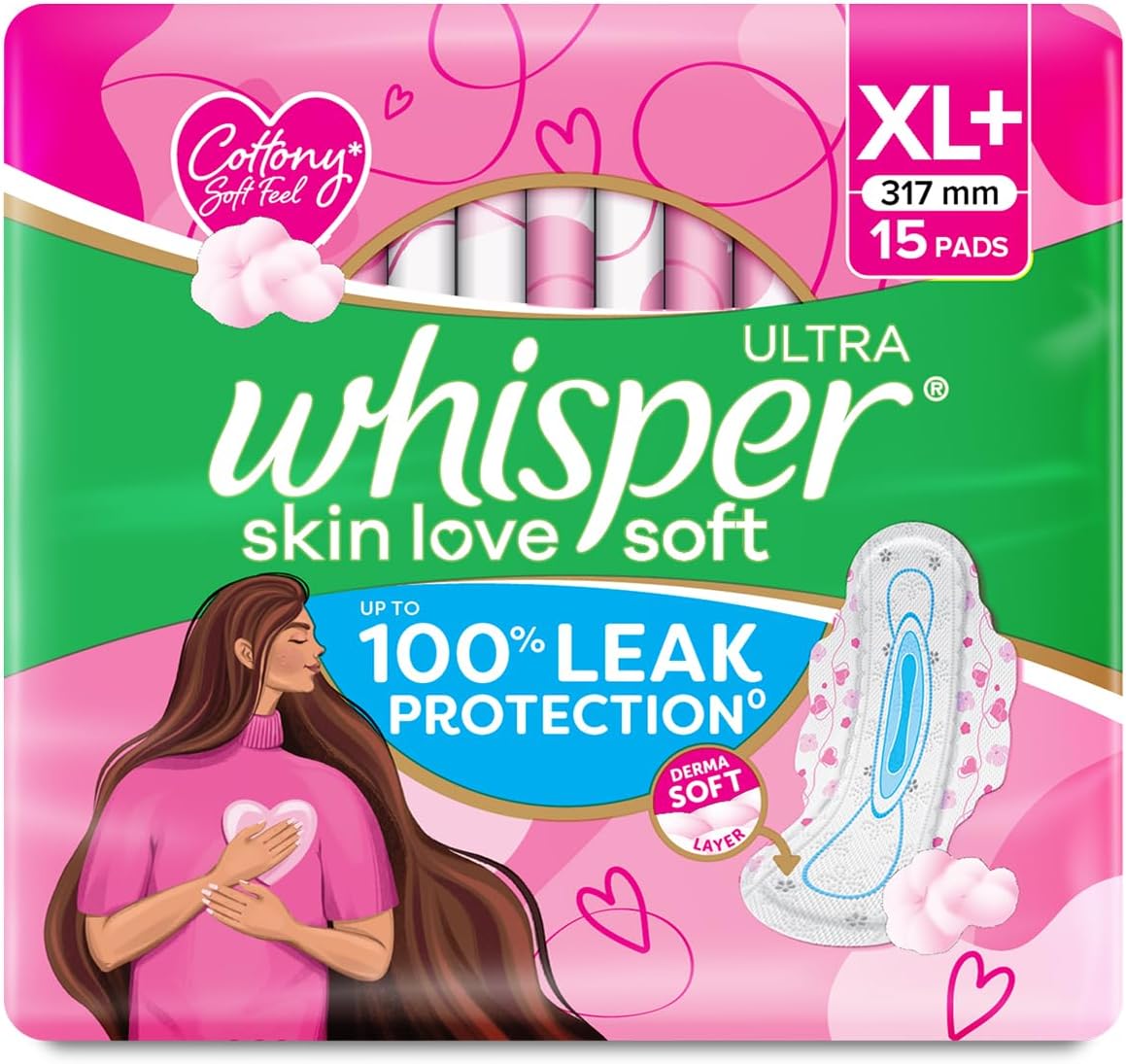 Ultra Soft Sanitary Pads XL Plus 15 Units