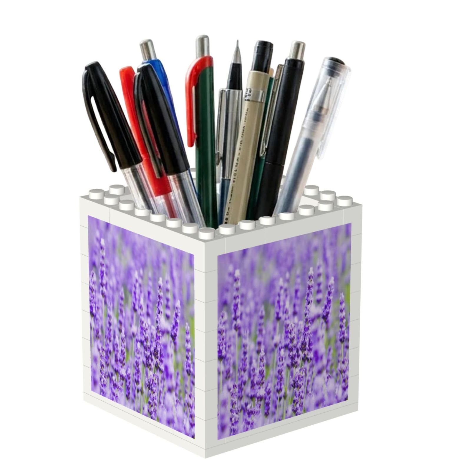 Poadnly Purple Lavender, Pen Pot Pencil Holder for Office Home School, Compact Desk Organiser for Office Stationery