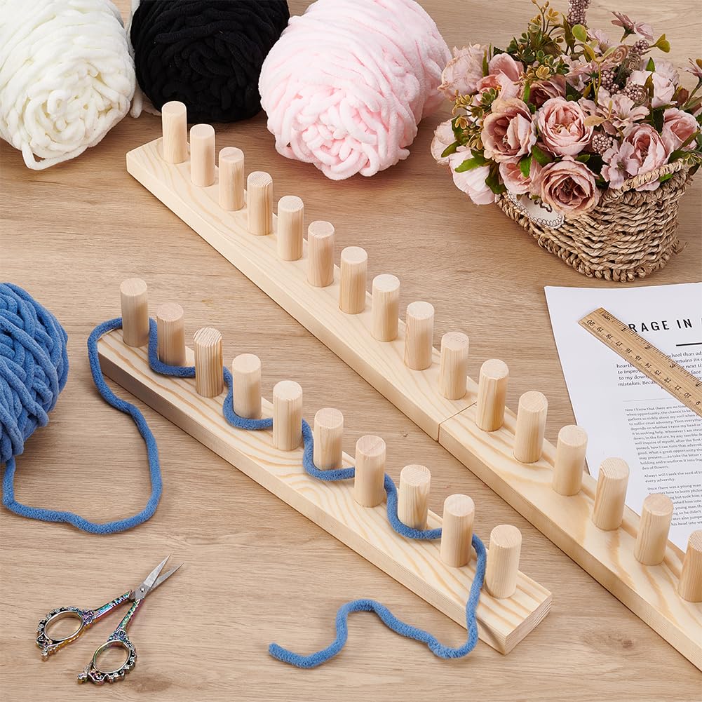 UNICRAFTALE Telaio In Legno 47 Per Coperte Fai Da Te Pieghevole E Portatile Con Kit A Maglia Spessore Principianti Decorazione Casa Regalo Creativo
