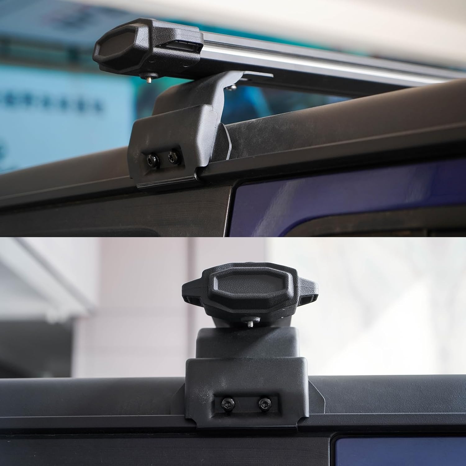 Roof Rack Cross Bars for Jeep Gladiator JT 2020-2024 / for Jeep Wrangler JK JL 2007-2024(ONLY FIT Hard Roof Top) Roof Luggage Carrier Max 440lbs Load Capacity Crossbars, Black