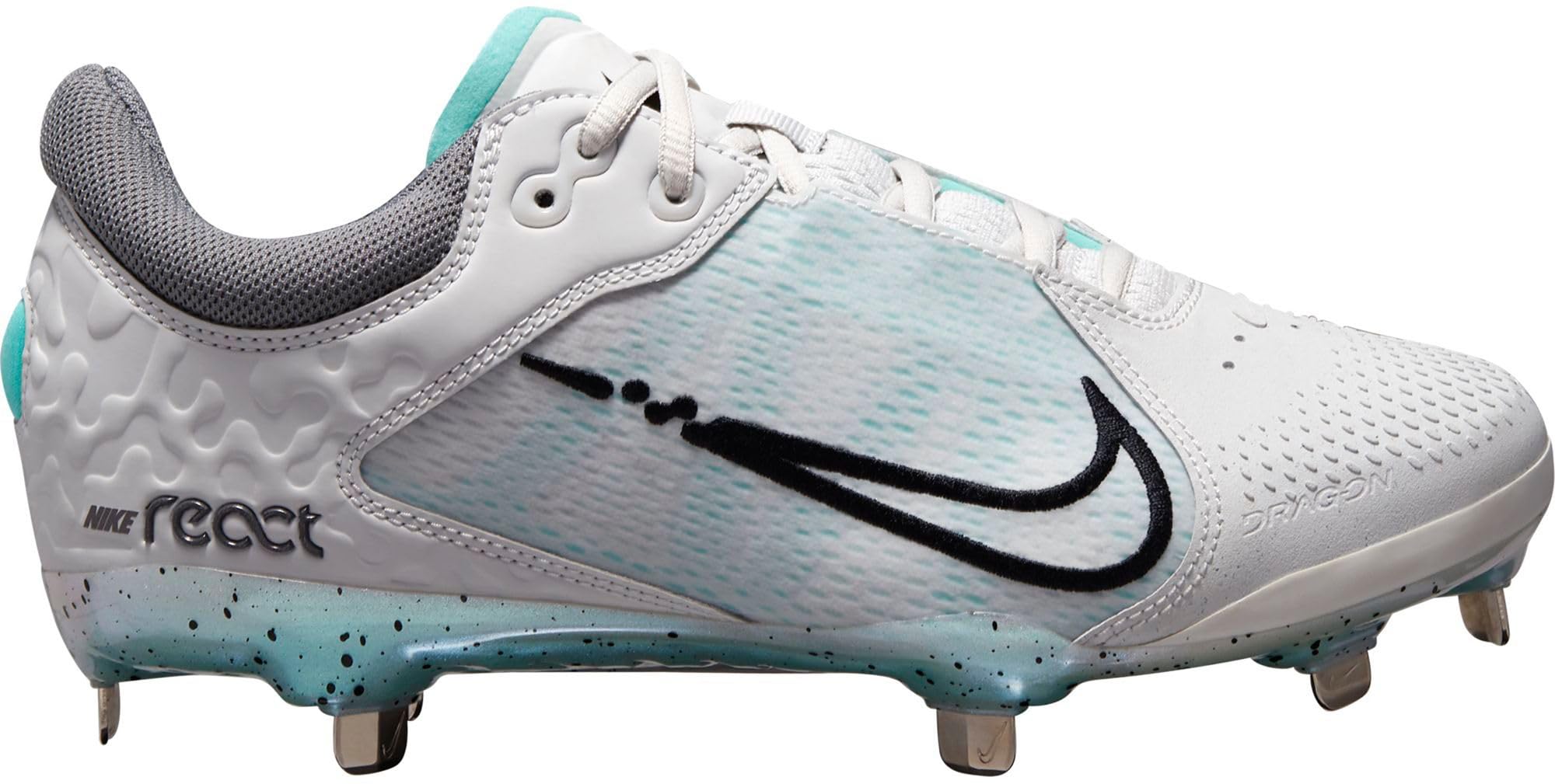 Nike Women's Hyperdiamond 4 Elite Softball Cleats (Photon Dust/Black/Smoke Grey, 10 US)