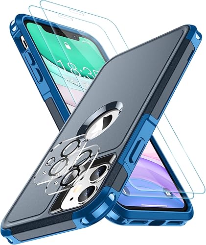 SPIDERCASE Funda a prueba de golpes para iPhone 11, protección contra caídas de grado militar de 10 pies, con 2 piezas protector de pantalla de