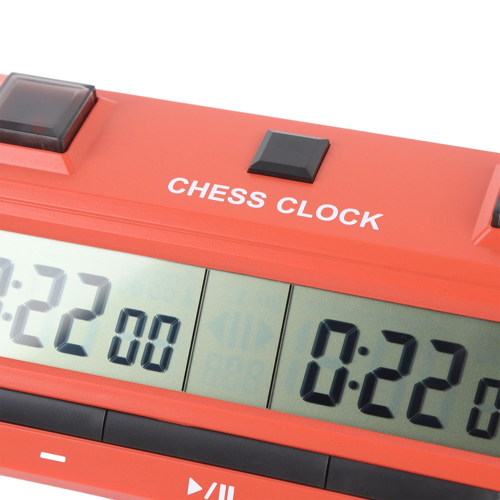 POENVFPO Horloge D'échecs, Récompense de Base Retardée Fonctionnalités Chronométrées, Grand écran Professionnel Portable Minuterie Numérique pour Jeu de société