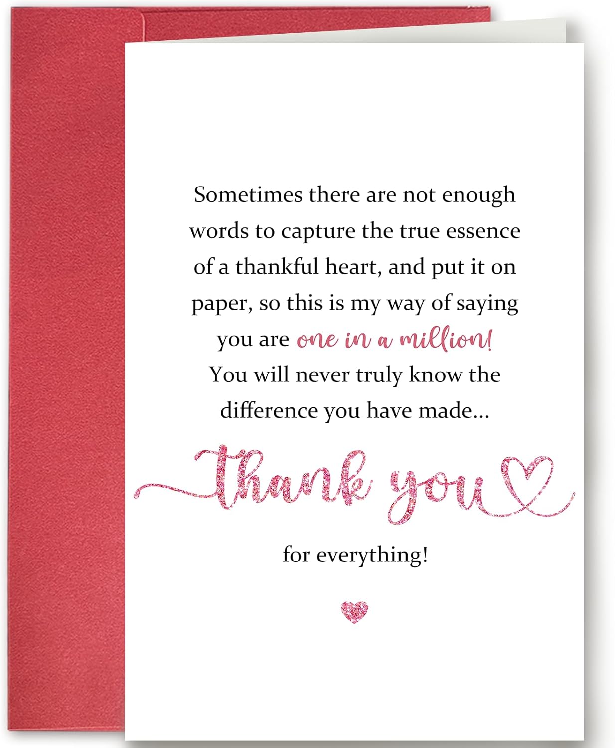 SuperShunhu Heartfelt Thank You Card for Him Her, Gratitude Gift for Teachers Mentors Doctors, Poem Appreciation Card for Bosses Coworkers, Thank You for Everything You Do