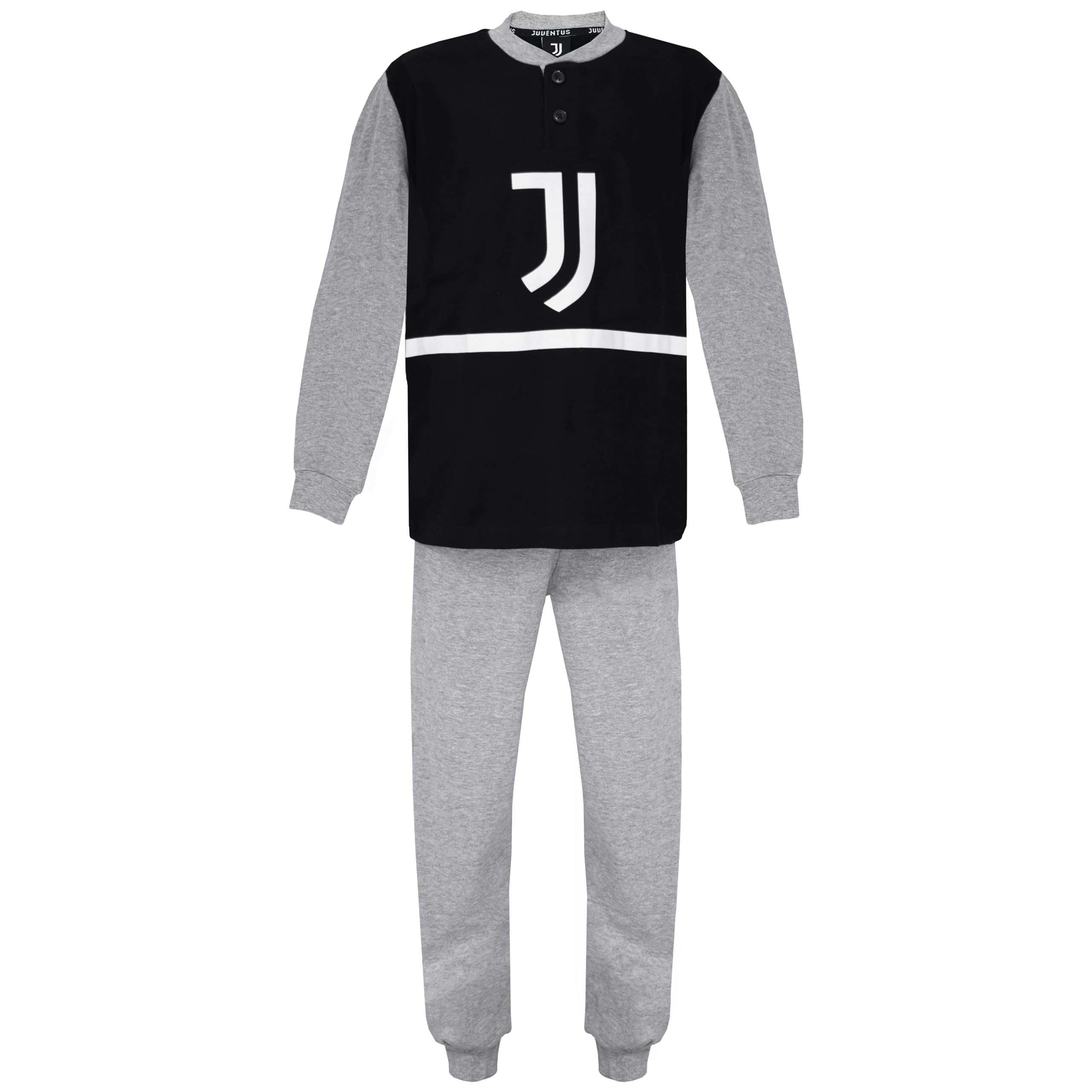 hermet Pigiama Juventus Ragazzo Uomo Ufficiale Homewear Interlock Tuta Cotone 1040 1035, XL