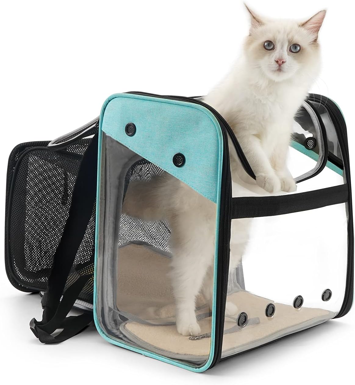 GAPZER Cat Backpack Carrier, Expandable Pet Carrier Backpack for Cats and Small Dogs, Pet Travel Carrier Dog Hiking Back Pack Hold Pets…