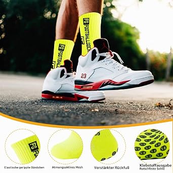 3 Pairs Football Grip Socks Football Socks Men Women Non-Slip Sports Socks for Football Basketball Running