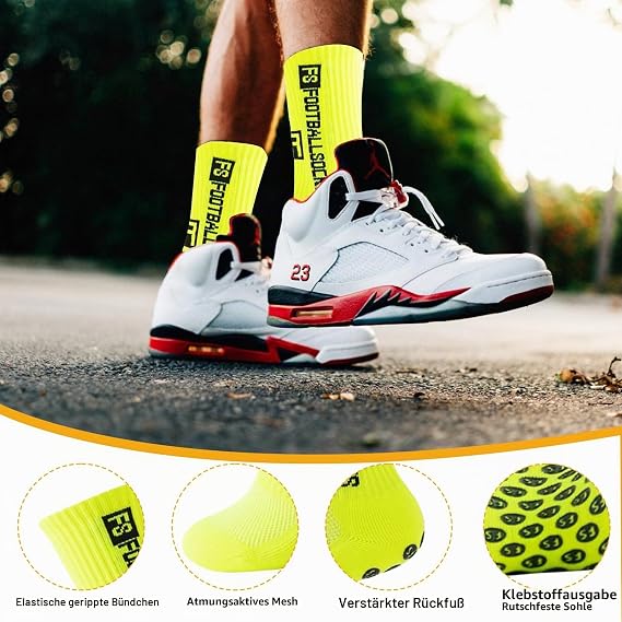 3 Pairs Football Grip Socks Football Socks Men Women Non-Slip Sports Socks for Football Basketball Running