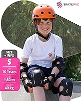 Vista 7 de SKATEWIZ Juego de rodilleras y coderas para niños y adultos con protectores de muñeca para patinaje sobre ruedas [6 piezas] - Equipo de protección