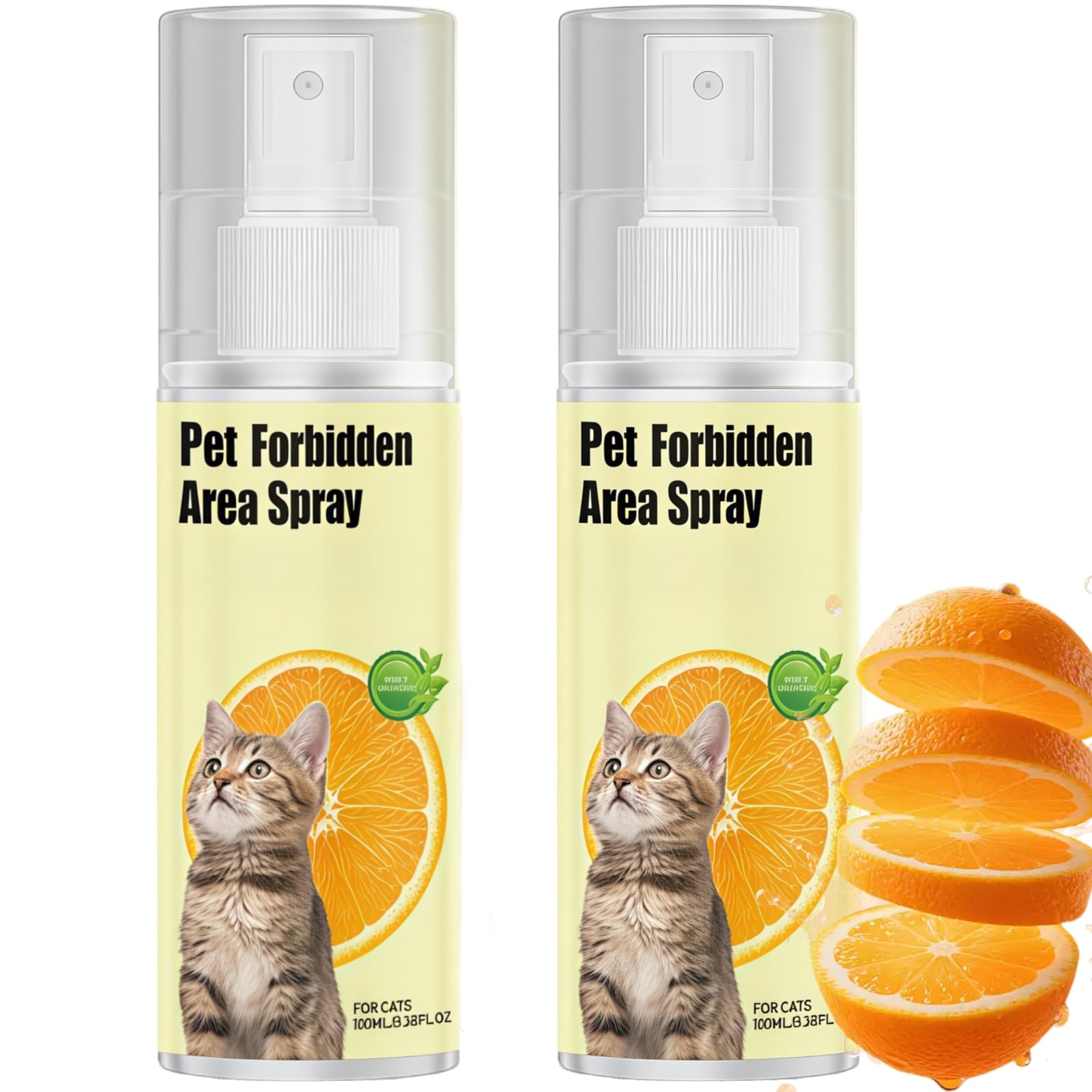 2PCS Cat Repellent Spray,Natural Citrus Spray to Stop Cats Scratching