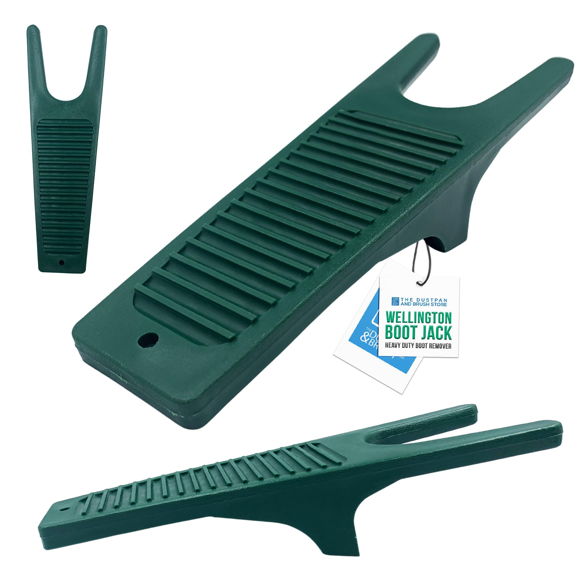 Boot Jack Welly Boot Remover Puller with Scraper Durable Construction - Ideal For Wellingtons Riding or Walking Boots and Muddy Shoes Dark Green,