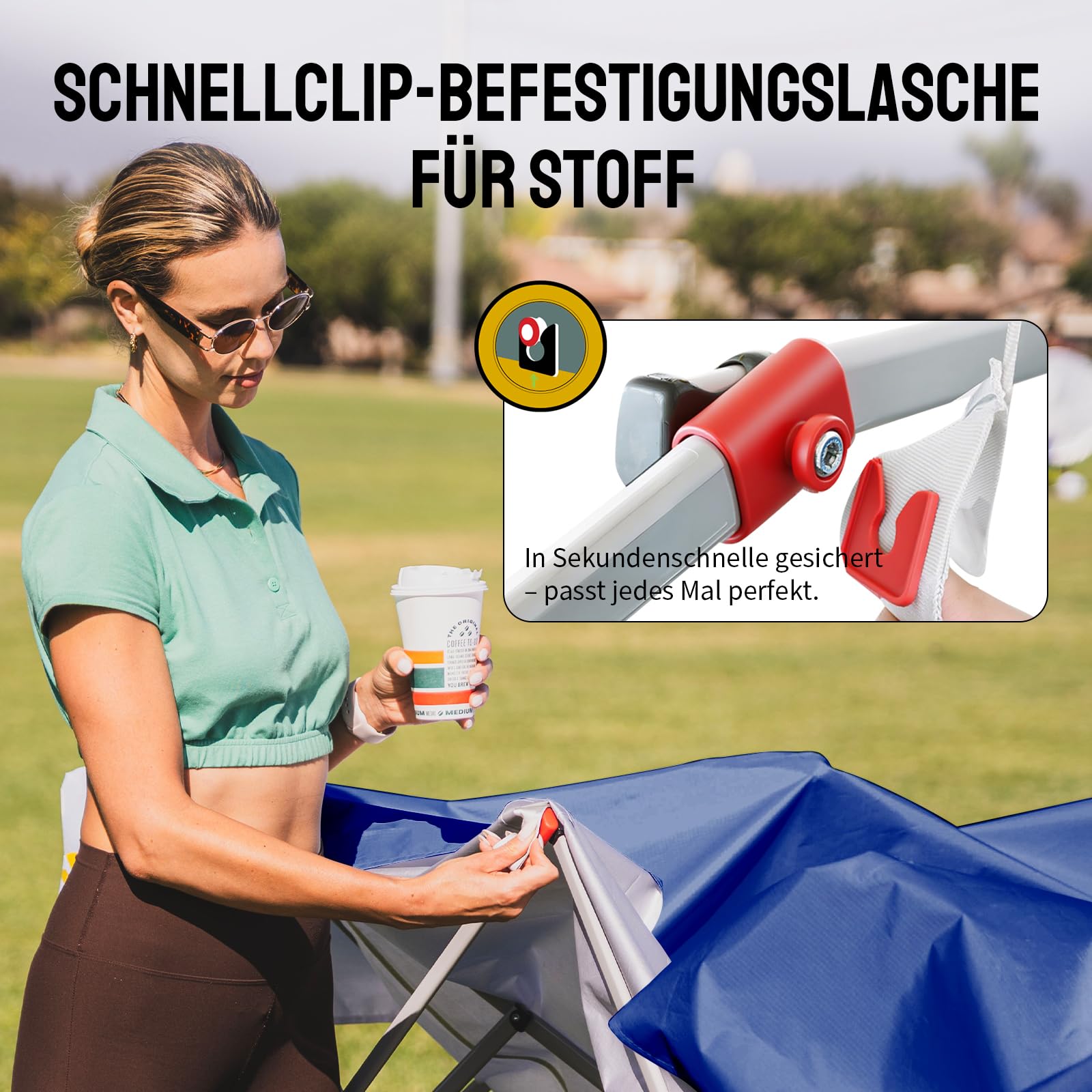 CROWN SHADES Pavillon 3x3 Wasserdicht Stabil Winterfest mit 4 Seitenteilen, Pop up Gartenpavillon UV Schutz 50+, Partyzelt Für Outdoor Camping, 3-Fach Höhenverstellbar, Pavillion mit Tragetasche