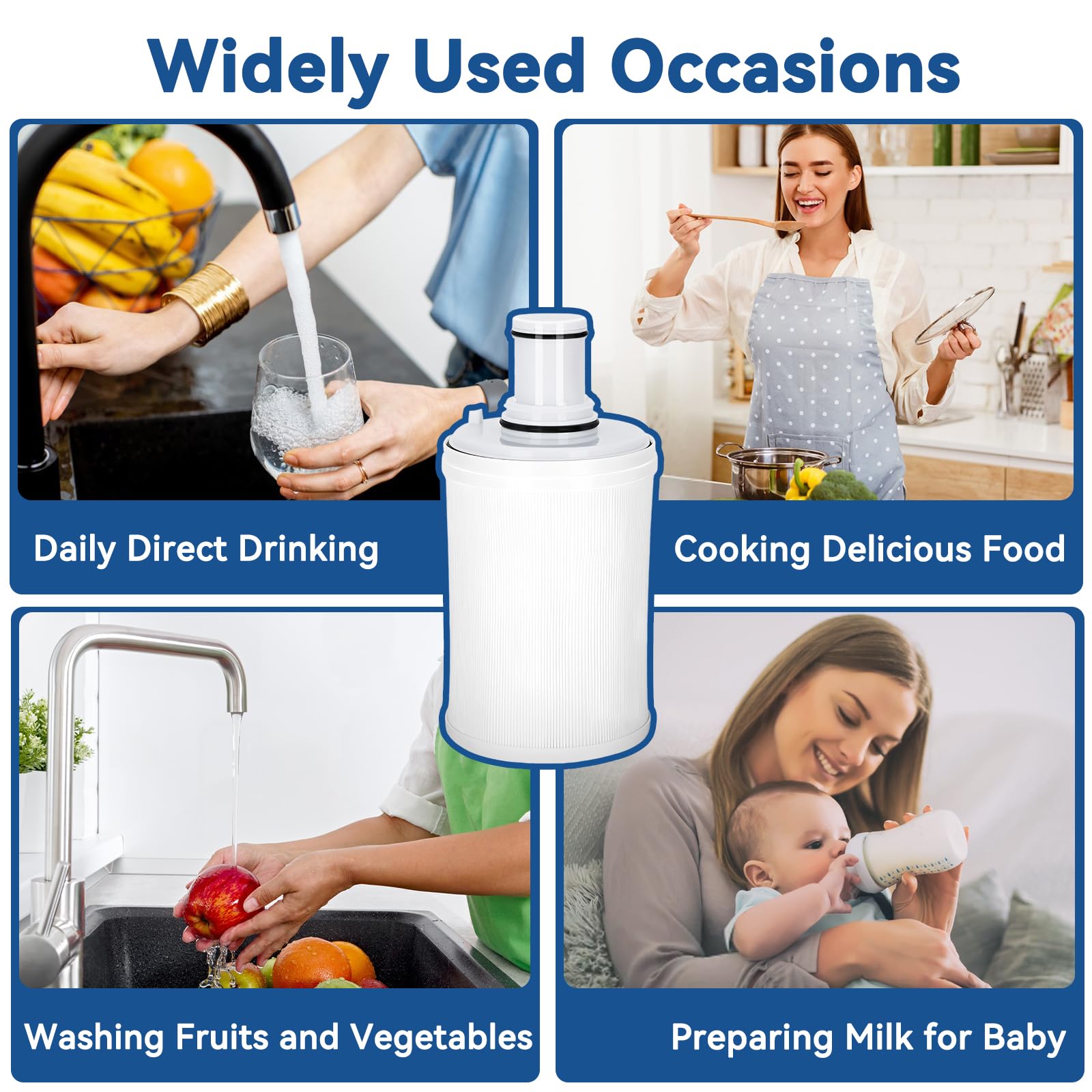 100186 Filtro dell'acqua per cartucce di ricambio Amway | Sistema di filtrazione a carbone attivo a 6 stadi, rimuove il 99% degli odori, conserva minerali sani, filtro ecologico a lunga durata da 1