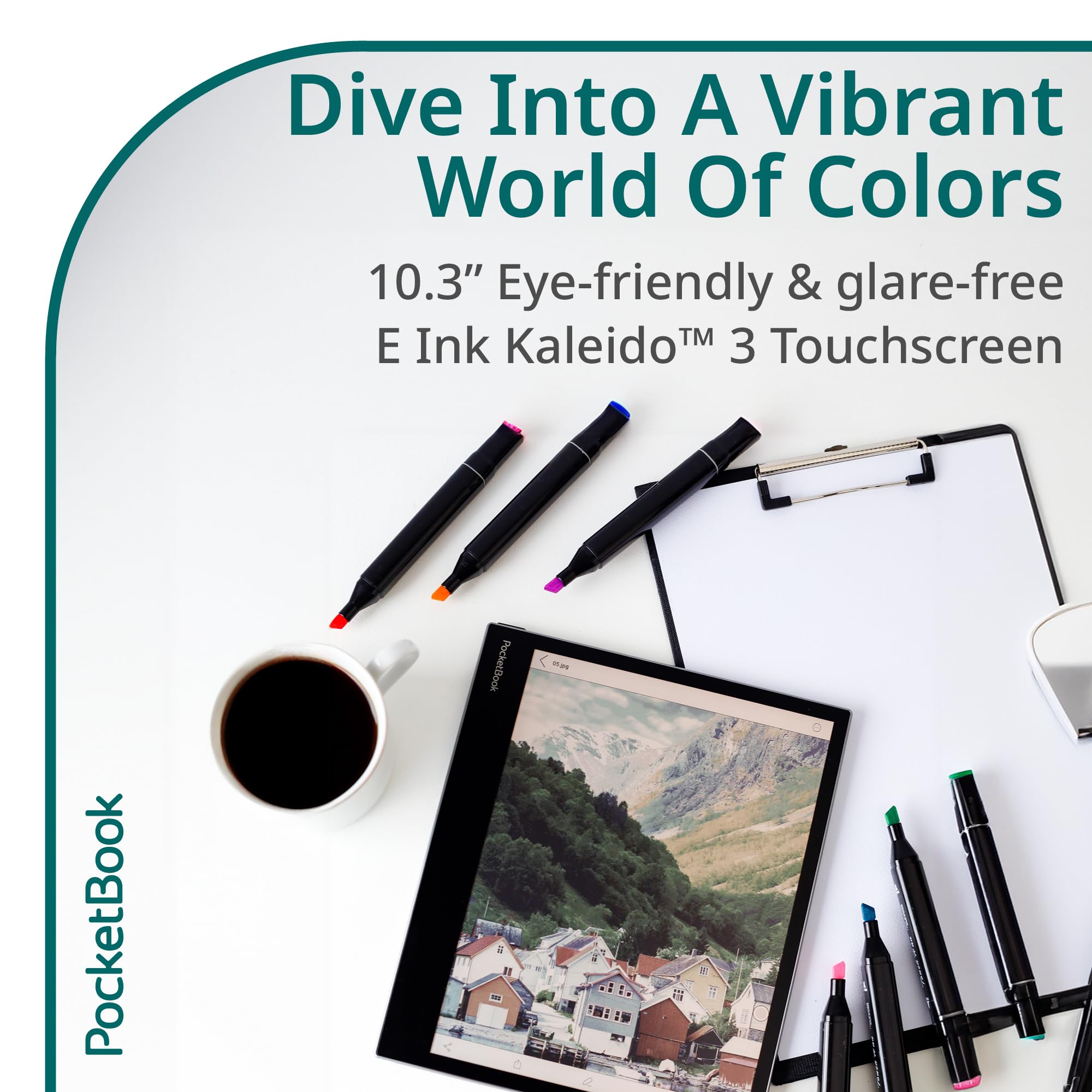 Ebook PocketBook InkPad Eo 10 3 E-Ink Kaleido 3 64GB WI-FI Mist Gray