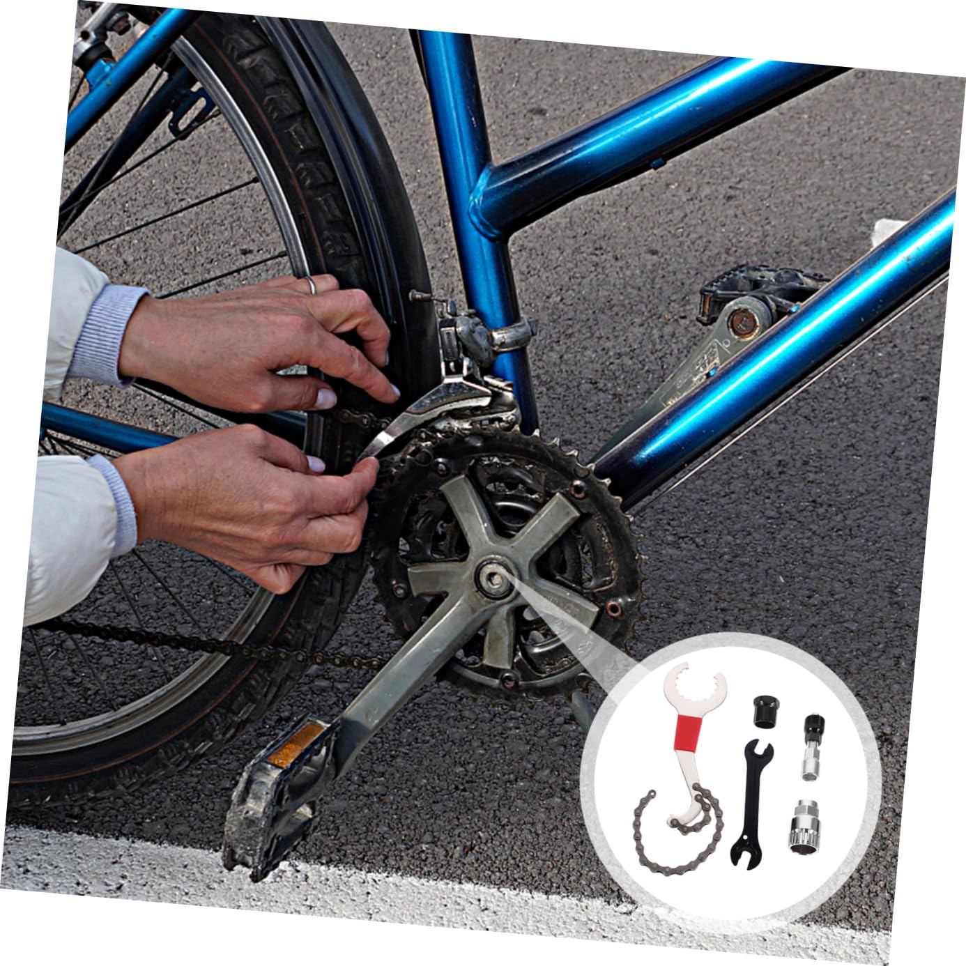 BESTonZON Fahrrad Kurbelarm Abzieher mit Zähnen Tretlager Werkzeug für Mountainbikes Rennräder und Straßenräder Einfach zu Bedienen Geeignet für Quadratische Kurbelarme und Kettenblatt