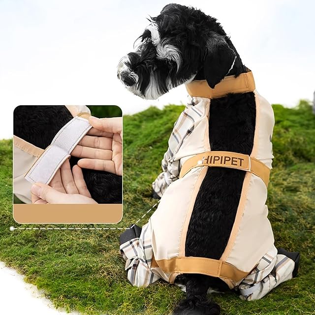 Foto 6 de 8 de Pjjrdh Pet Anti Dust Pants,Waterproof Dog Boots Rain Boots with Suspender, Adjustable Pet Anti Dust Pants