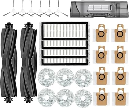 Compatible For Dreame L20 Ultra L30 Ultra Robot Vacuum 5-in-1 Maintenance Kit With HEPA Filter(Yellow)