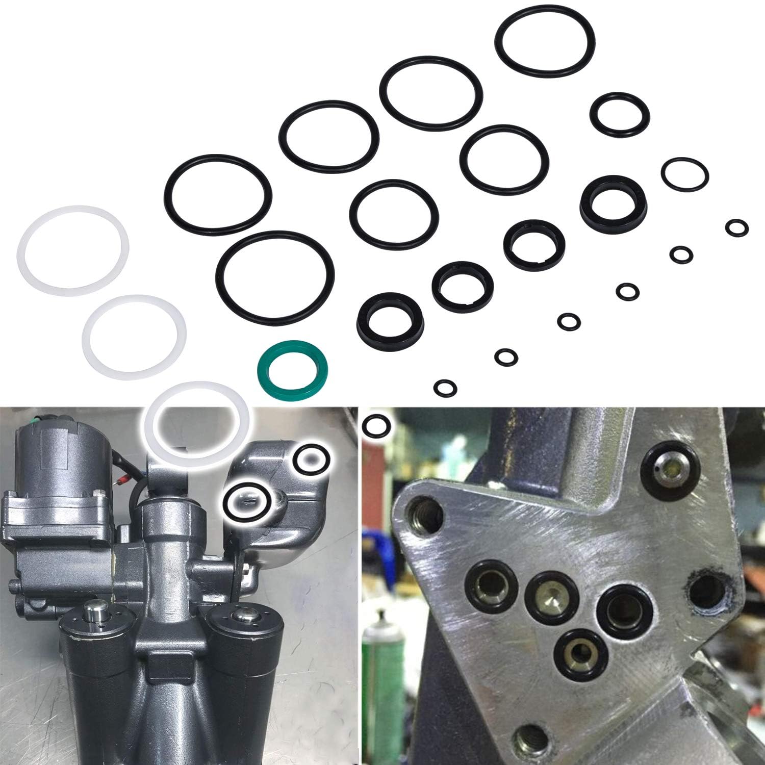 Tilt Trim Seal Kit 1997 & Up 115225FS Fast Strike Power for Yamaha Boat Power Units 115HP 150HP 175HP 200HP (Some 225HP 250HP) Showa & 63P-43800-00-4D 64E-43822 with More O-Ring