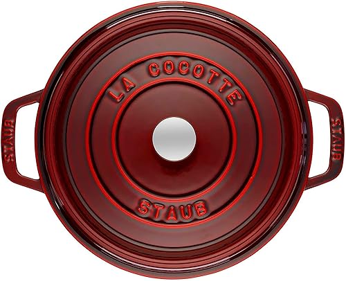 Miniatura 2 de Staub olla de hierro cocotte redonda de 6-14 cuartos de galón, Granadina