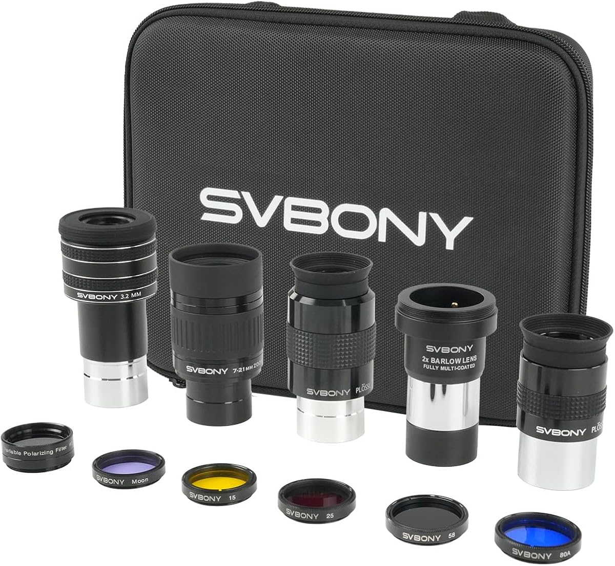 SVBONY SV233 Telescope Eyepiece Set, 12 Piece Telescope Accessory Kit