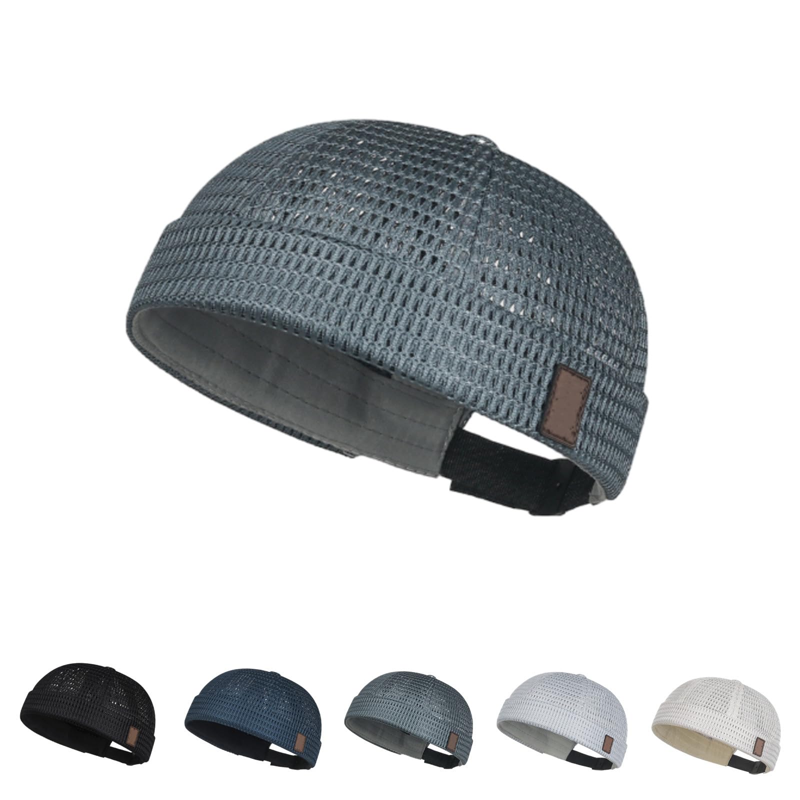 Tyiiplus Hat, Men's Breathable Brimless Docker Hat – Lightweight Mesh Skull Cap for Summer Outdoor Wear — view 9