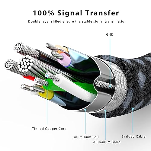 Miniatura 7 de Cable HDMI a VGA de 6 pies macho a macho, cable adaptador activo chapado en oro, convertidor de conector para conectar computadora portátil de