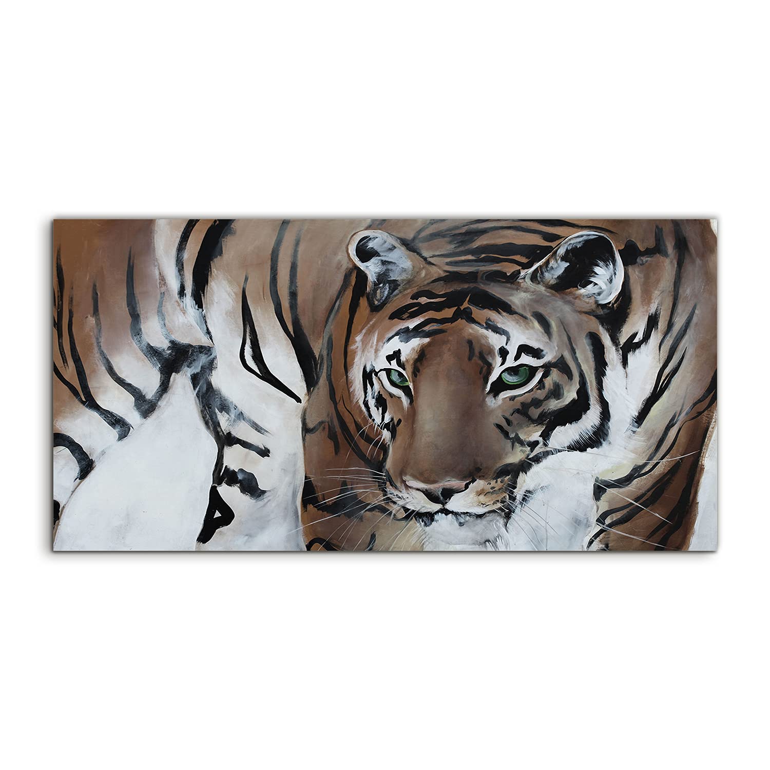 Tableau verre trempe animaux chat tigre deco murale durable - 8