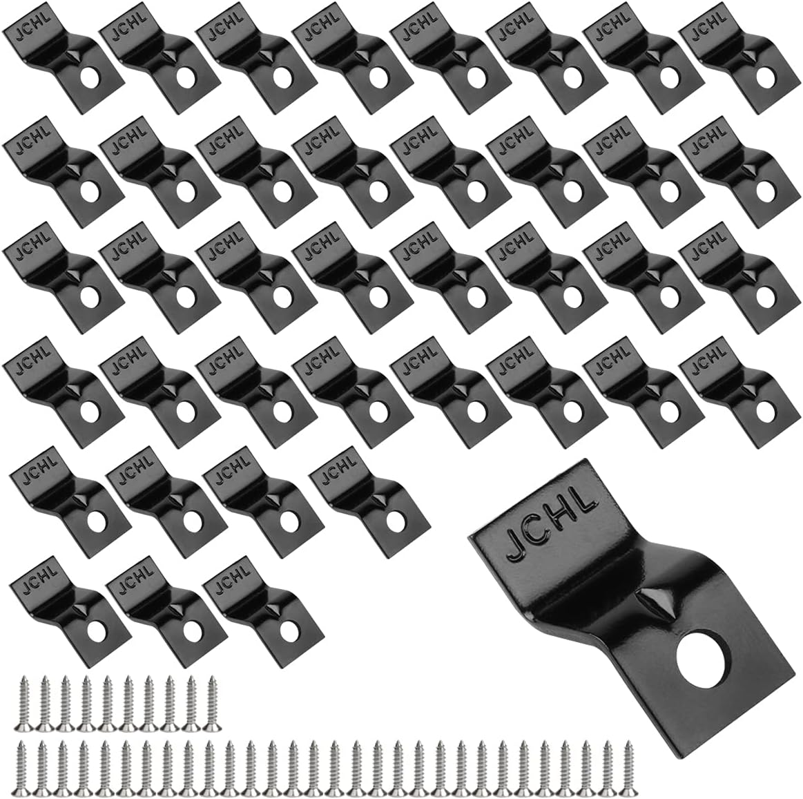 JCHL Table Desk Top Fasteners with Screws Black Heavy Duty