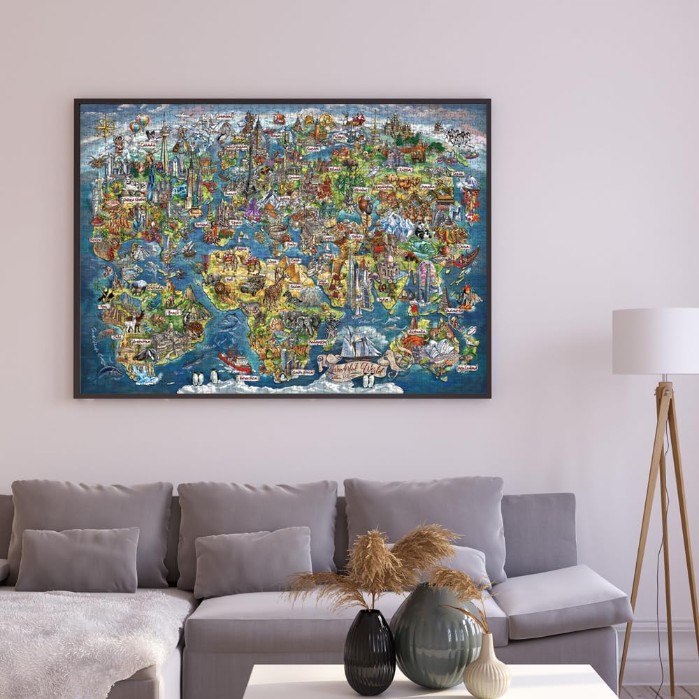 Anatolian/perre Group Puzzle 3000 pièces : Merveilleuse Carte du Monde