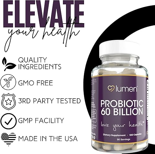 Miniatura 5 de Lumen Naturals Probiótico 60 mil millones de UFC para mujeres digestivas con tecnología Maktrek - 180 unidades - 90 porciones (180 unidades (paquete