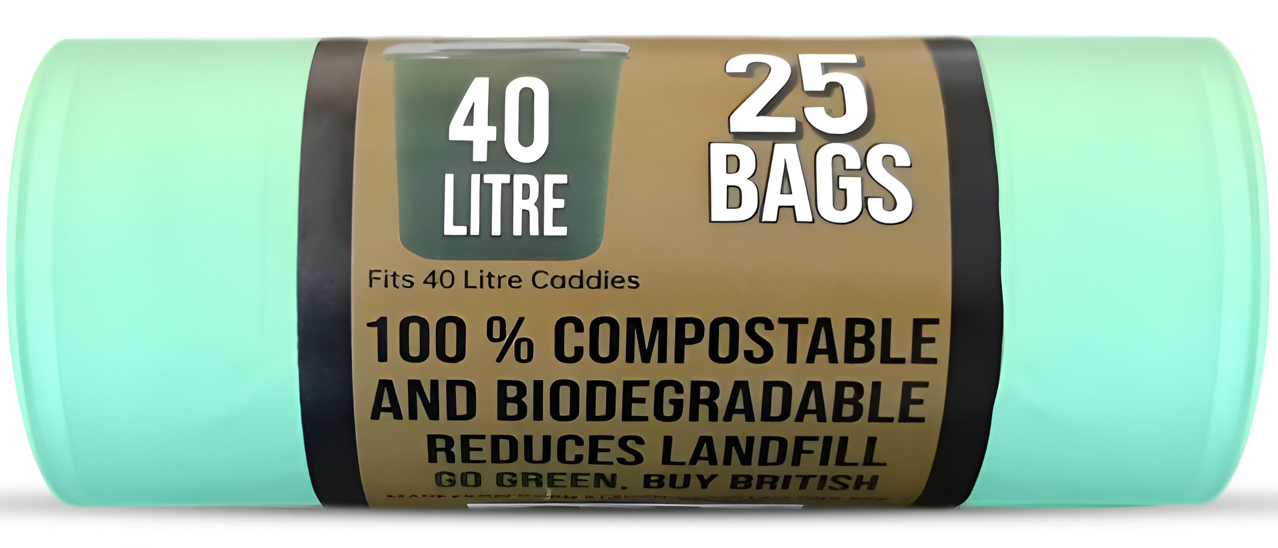Haya Home 30 Litre Eco Green 60 Compostable Biodegradable Food Waste Bags, Thick, Strong and Leak Proof, 100% Corn Starch, Plastic Free, Conforms to EN 14323 & AS 4736-image-2