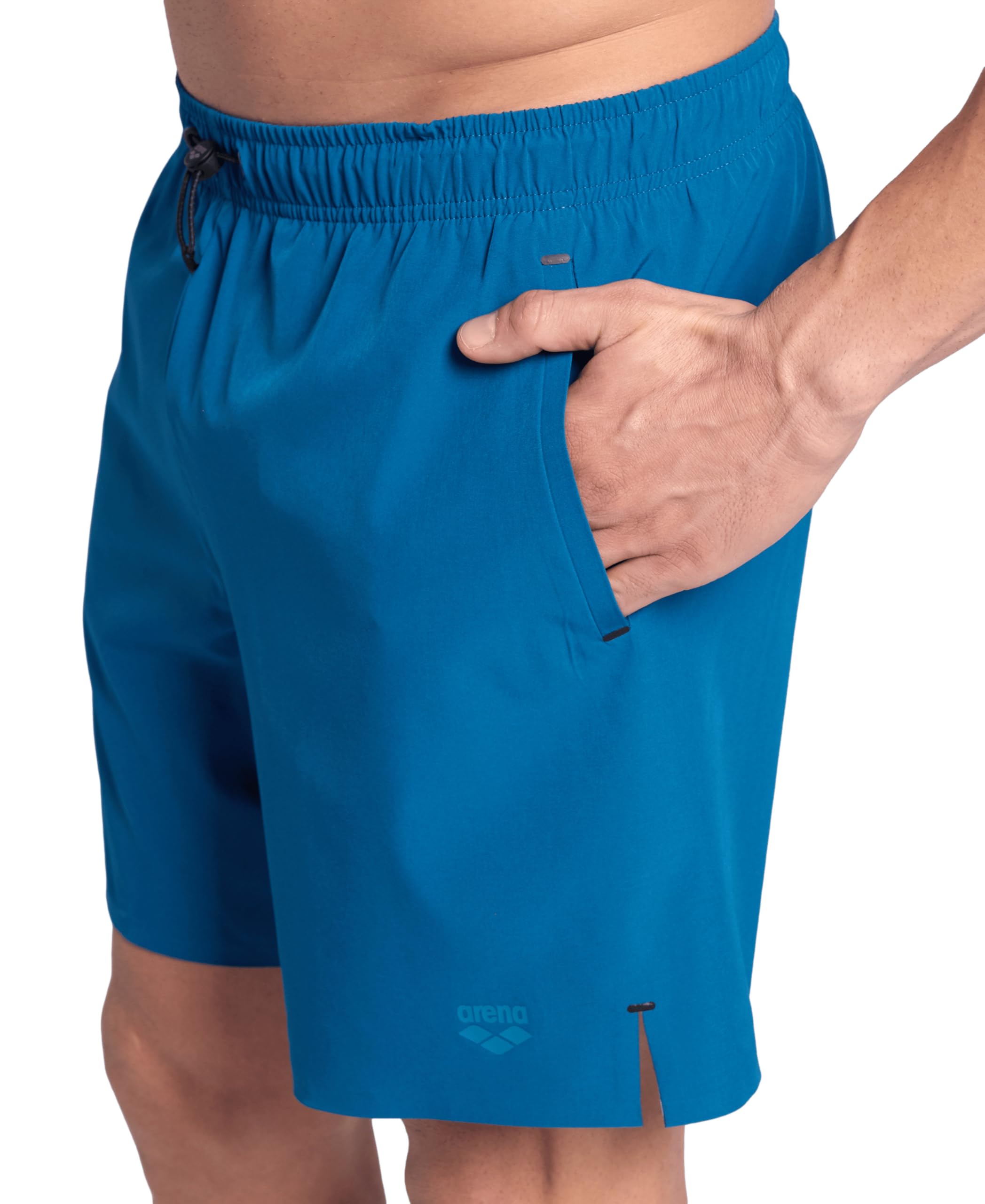 Arena Men’s Evo Solid Beach Boxer Swim Trunks with Pockets Anti-Chafe Mesh Brief Maillot de Bain Homme