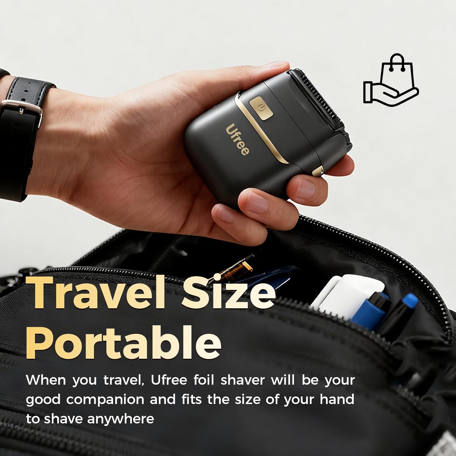 Ufree Foil Shavers for Men, Upgraded Electric Razor, Rechargeable Mens Shaver with 4 Floating Blades, LED Display USB-C Travel Razor Wet Dry Cordless Face Grooming Kit