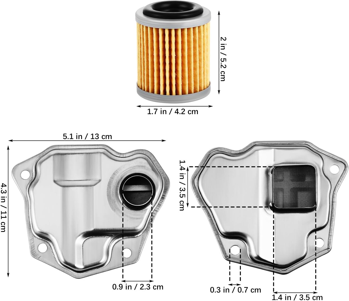 PartyKindom Automatic Transmission Filter Oil Pan Gasket Kit, Aluminum Alloy Auto Transmission Filter Kit Replacement