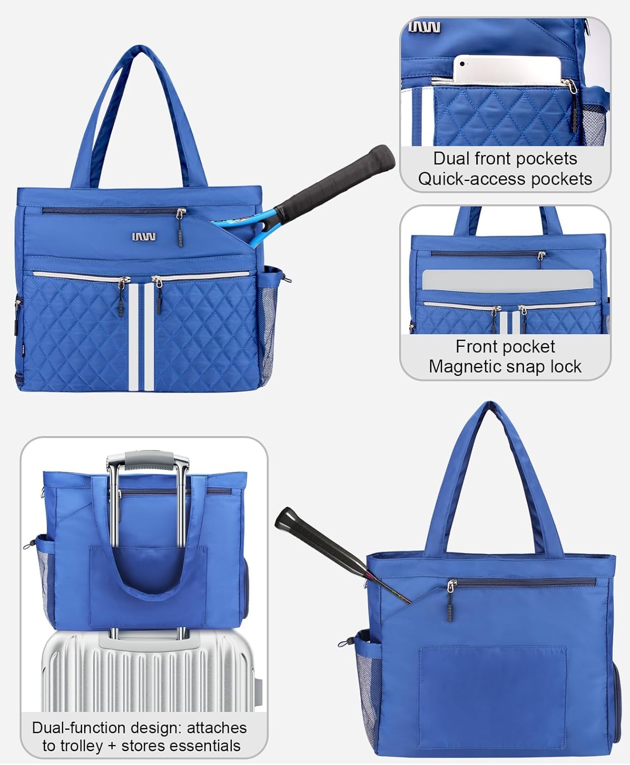 NST Tennis Gym Bag for Women, Pro Style Gym Duffle Bags with Ventilated Shoe Compartment, Tour Approved Travel Overnight Weekend Bag